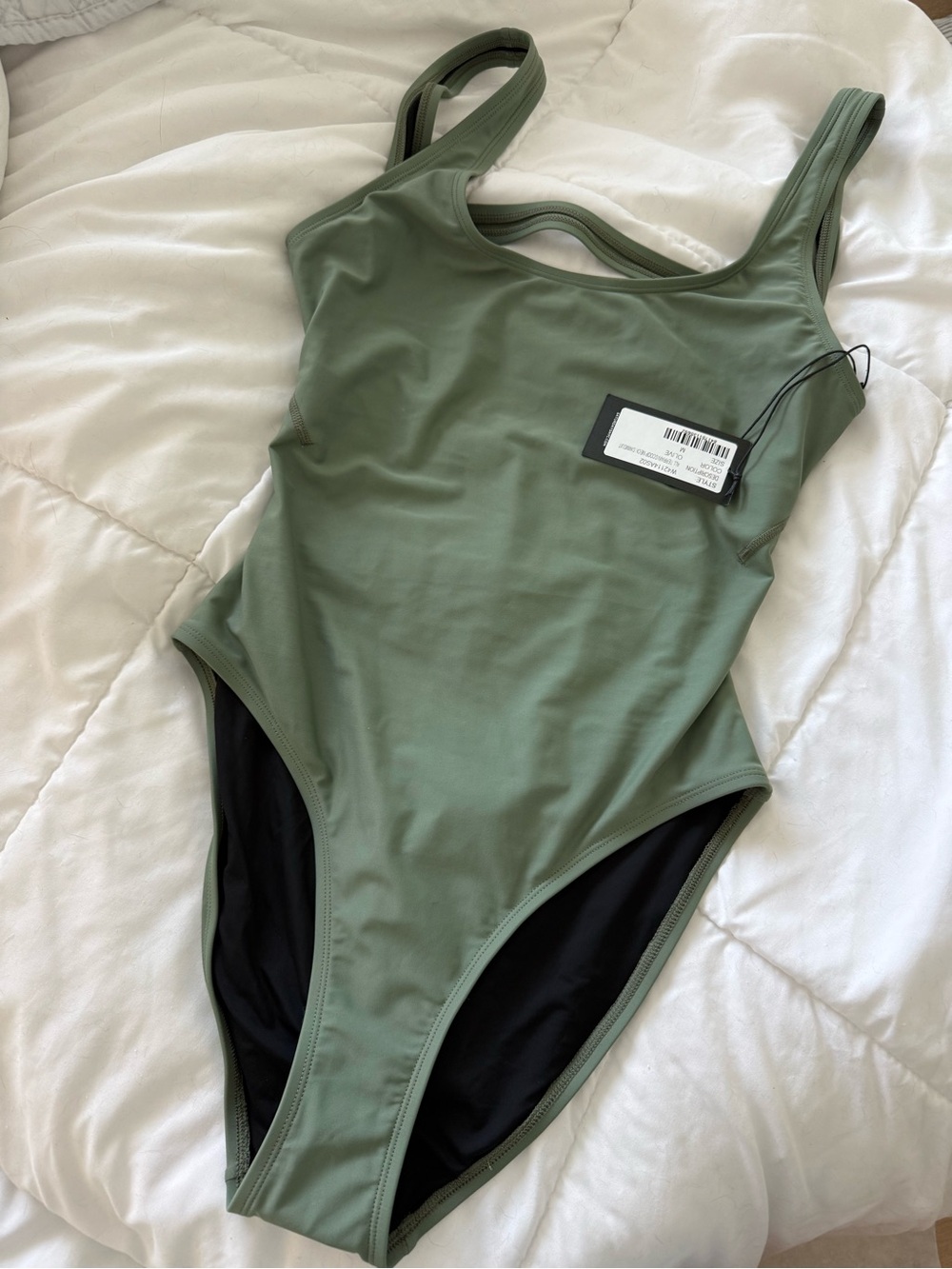 Saturdays New York City All Terrain Olive Green One-Piece Swimsuit